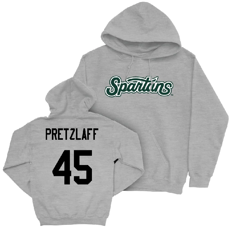 Sport Grey Football Script Hoodie  - Brady Pretzlaff