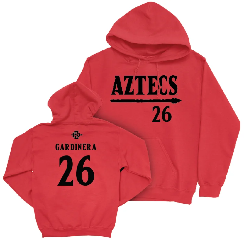 SDSU Football Red Staple Hoodie - Nick Gardinera #26