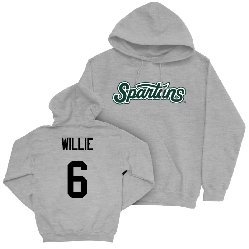 Sport Grey Football Script Hoodie - Ade Willie