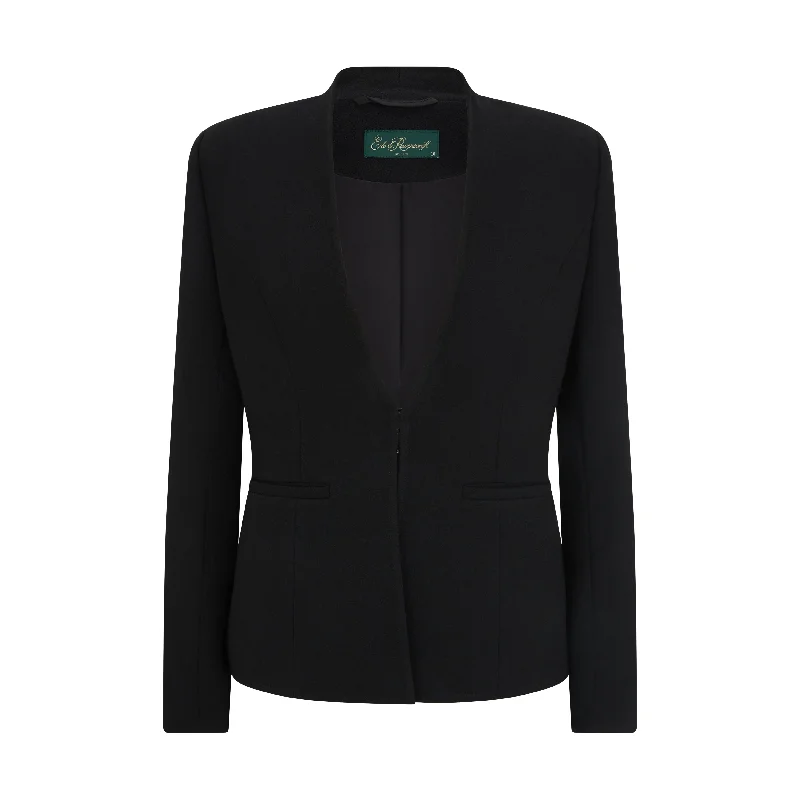 Lily Tailored Wool Crepe Clasp Jacket