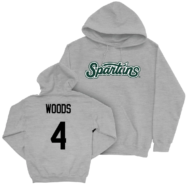 Sport Grey Football Script Hoodie  - Edward Woods