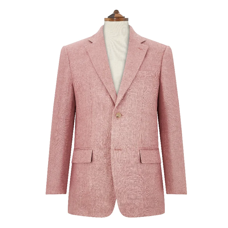 Burleigh Pink Double Faced Linen and Silk Jacket