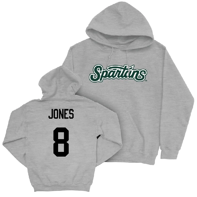 Sport Grey Football Script Hoodie  - Anthony Jones