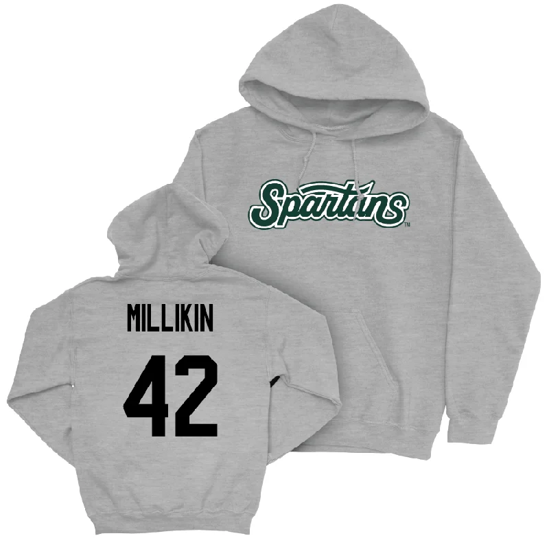 Sport Grey Football Script Hoodie  - David Millikin