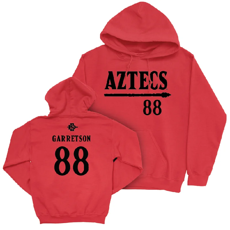 SDSU Football Red Staple Hoodie   - Gabe Garretson