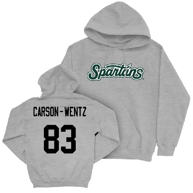 Sport Grey Football Script Hoodie  - Jackson Carson-Wentz