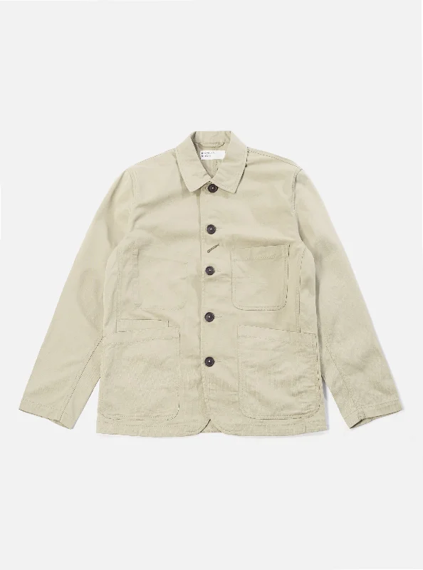 Universal Works Bakers Jacket in Stone Twill