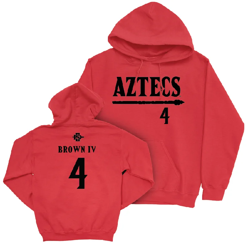 SDSU Football Red Staple Hoodie  - Louis Brown