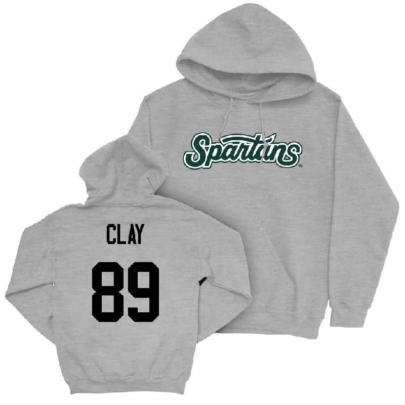 Sport Grey Football Script Hoodie  - Austin Clay