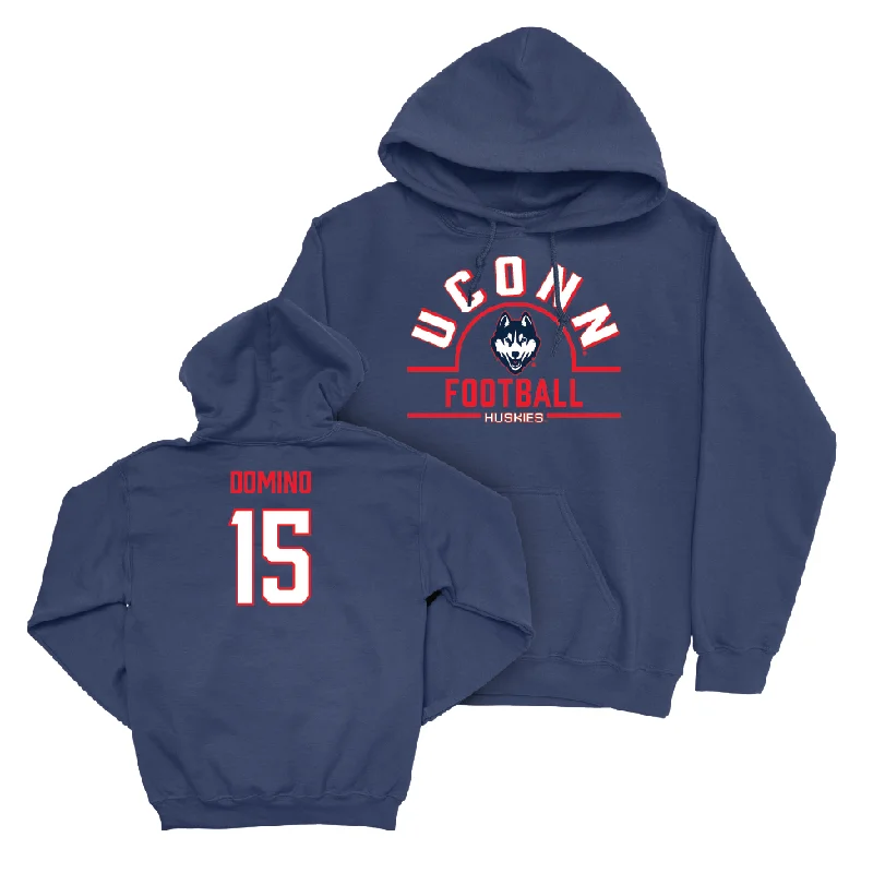 UConn Football Arch Navy Hoodie  - Bryan Domino