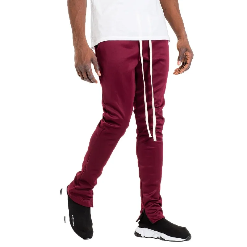 Simple Track Pants Burgundy