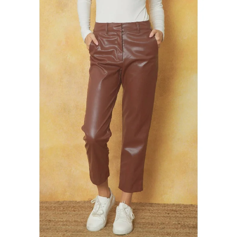 Entro - Faux Leather Pants