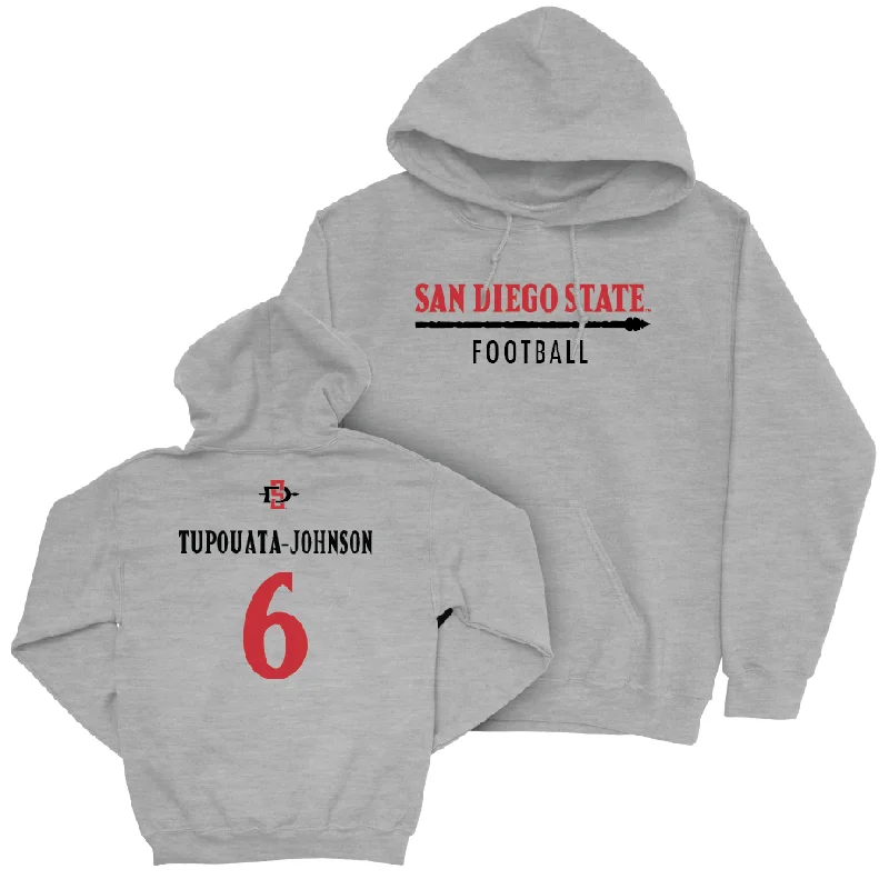 SDSU Football Sport Grey Classic Hoodie  - Javance Tupouata-Johnson