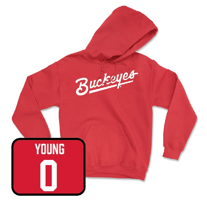 Red Football Script Hoodie - William Young