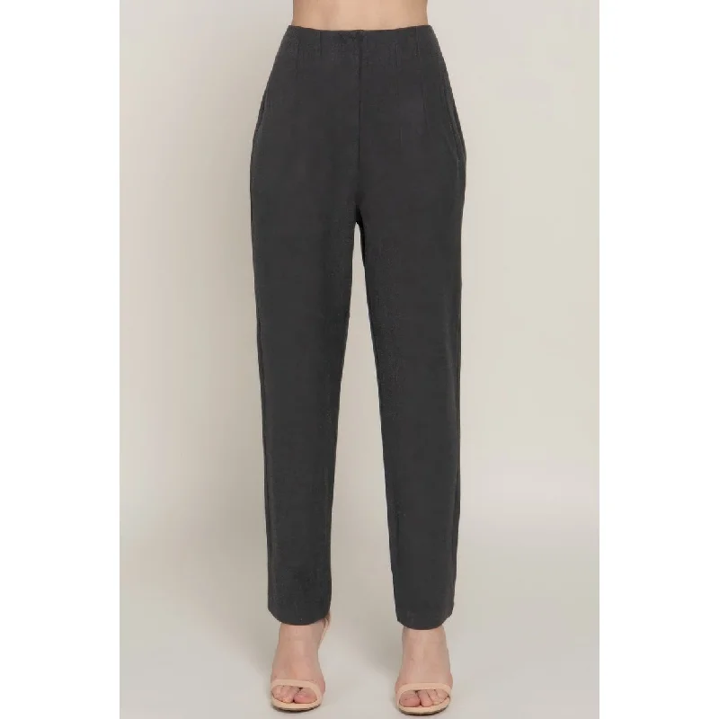 High Waist Pintuck Detail Long Pants