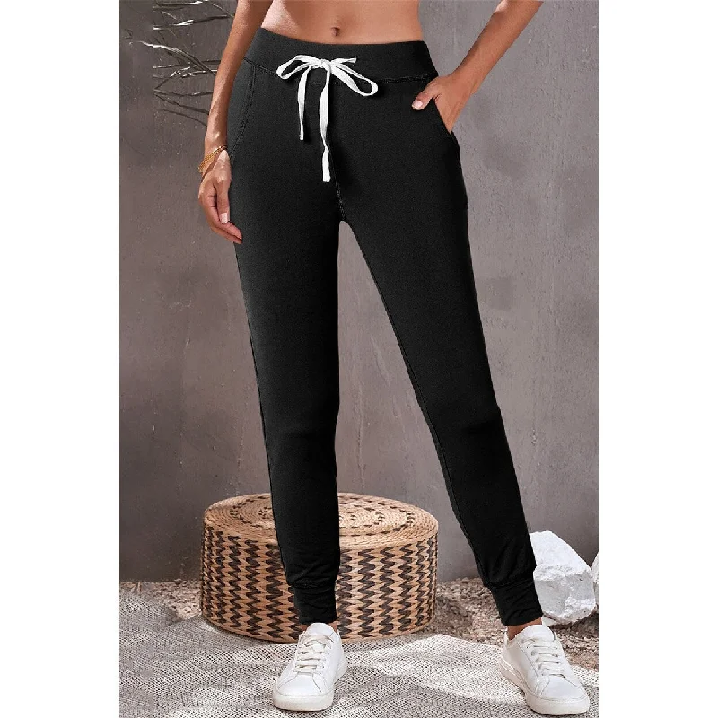 River Drawstring Waist Pocketed Leggings