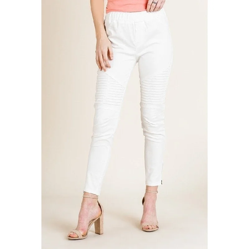 High Waist Skinny Moto Pant