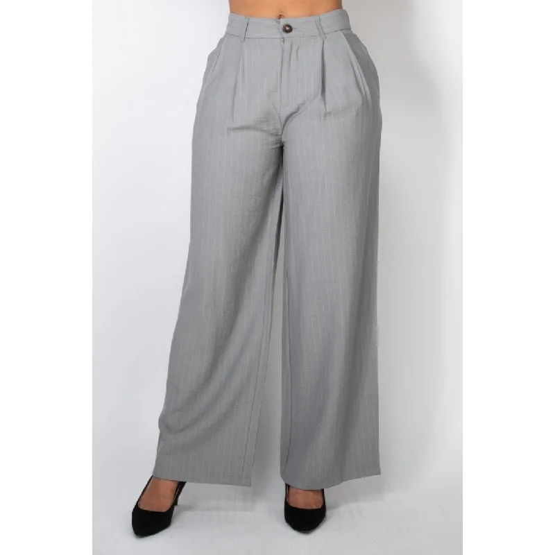 HighRise Stripe Wide Leg Pants