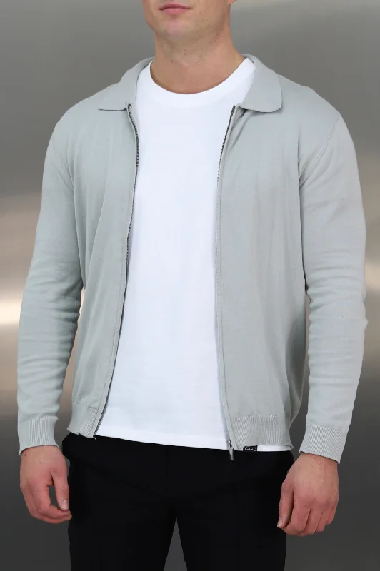 Capo Egyptian Cotton Full Zip Jacket - Stone