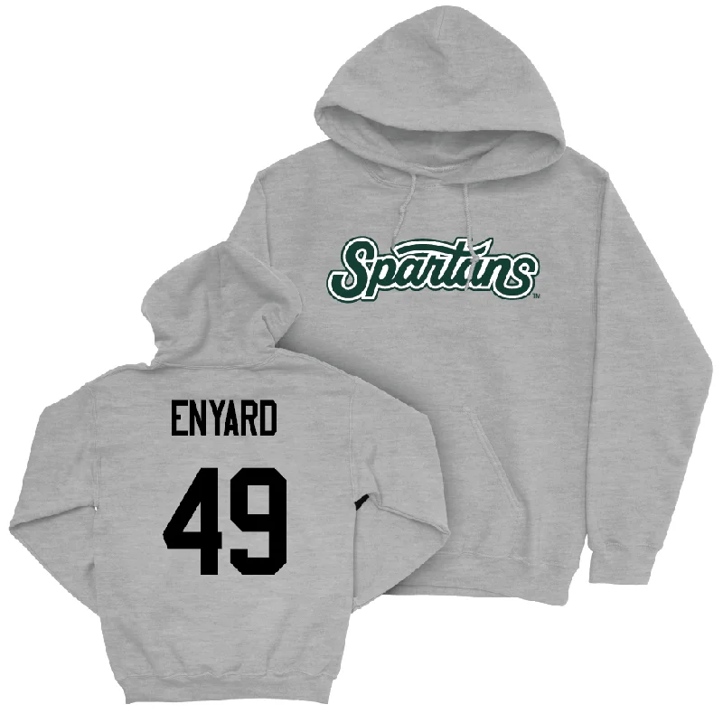 Sport Grey Football Script Hoodie  - Carter Enyard