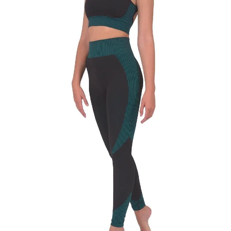 Trois Seamless Legging Black With Blue