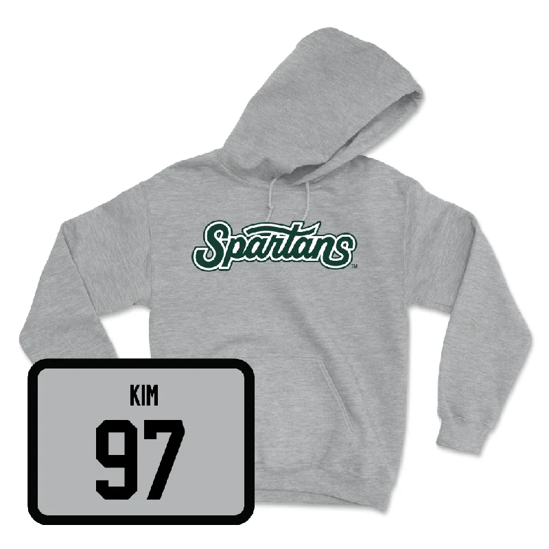 Sport Grey Football Script Hoodie - Jonathan Kim