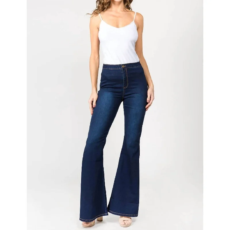 American Bazi - Chic Side Slit Flare Jeans