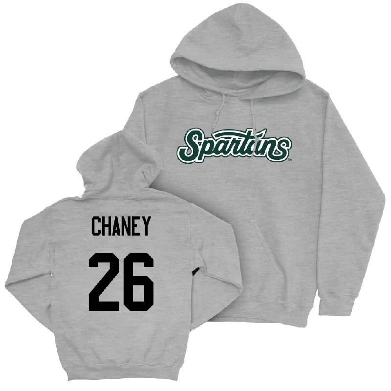 Sport Grey Football Script Hoodie  - Stone Chaney