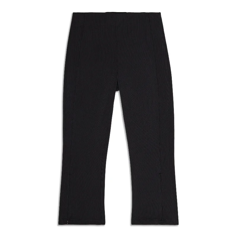 Ribbed Softstreme Zip-Leg High-Rise Cropped Pant - Resale