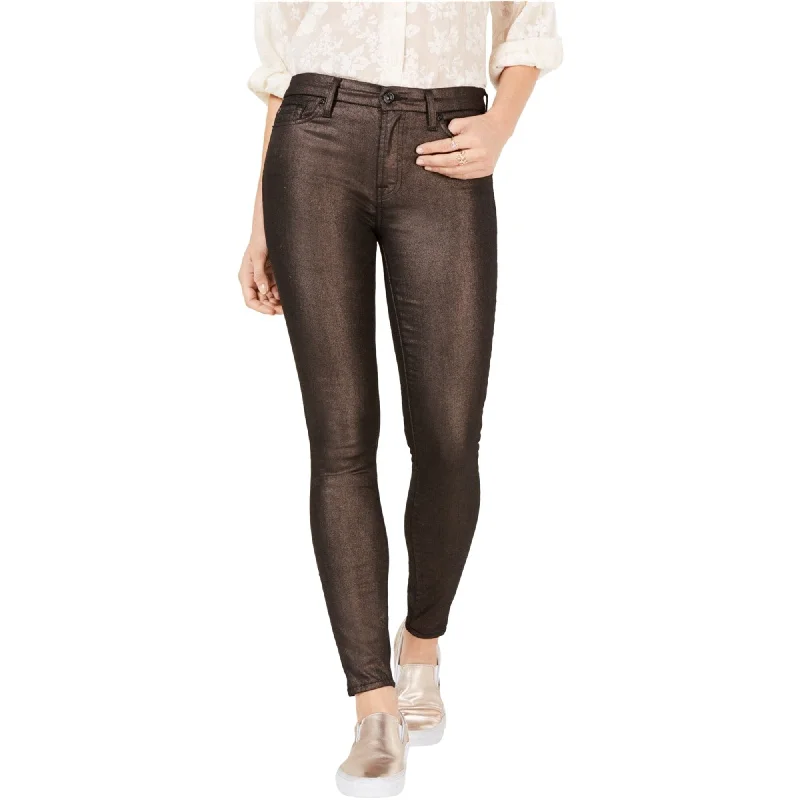 7 For All ManKind Womens Metallic Super Skinny Skinny Fit Jeans, Metallic, 25