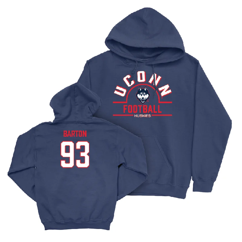 UConn Football Arch Navy Hoodie  - Jack Barton