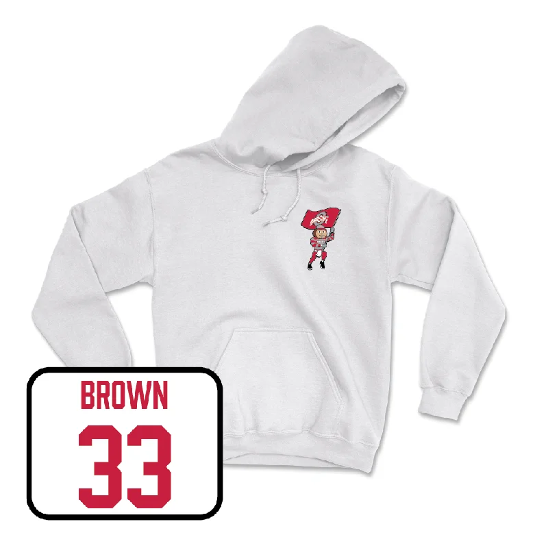 Football White Brutus Hoodie - Devin Brown