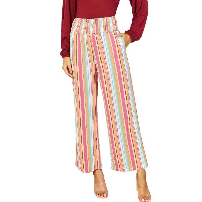 Double Take - Chic Striped Pants With Pockets