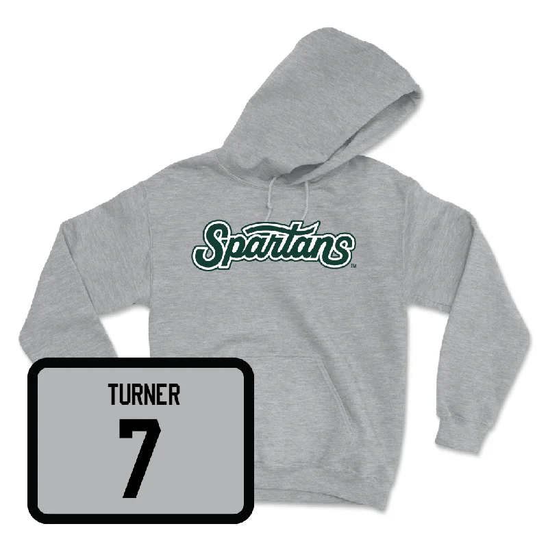 Sport Grey Football Script Hoodie  - Jordan Turner