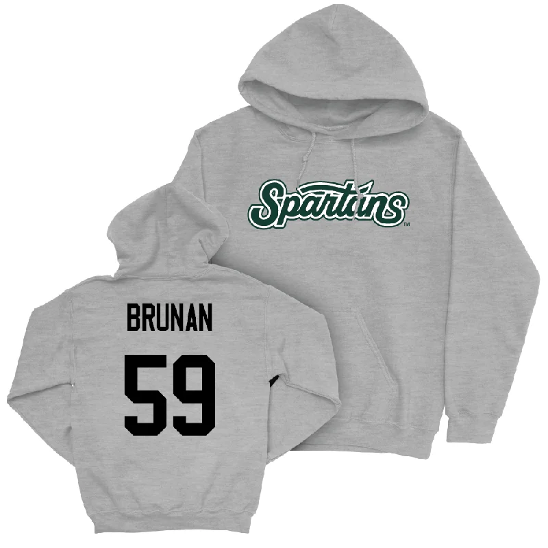 Sport Grey Football Script Hoodie  - Kyler Brunan