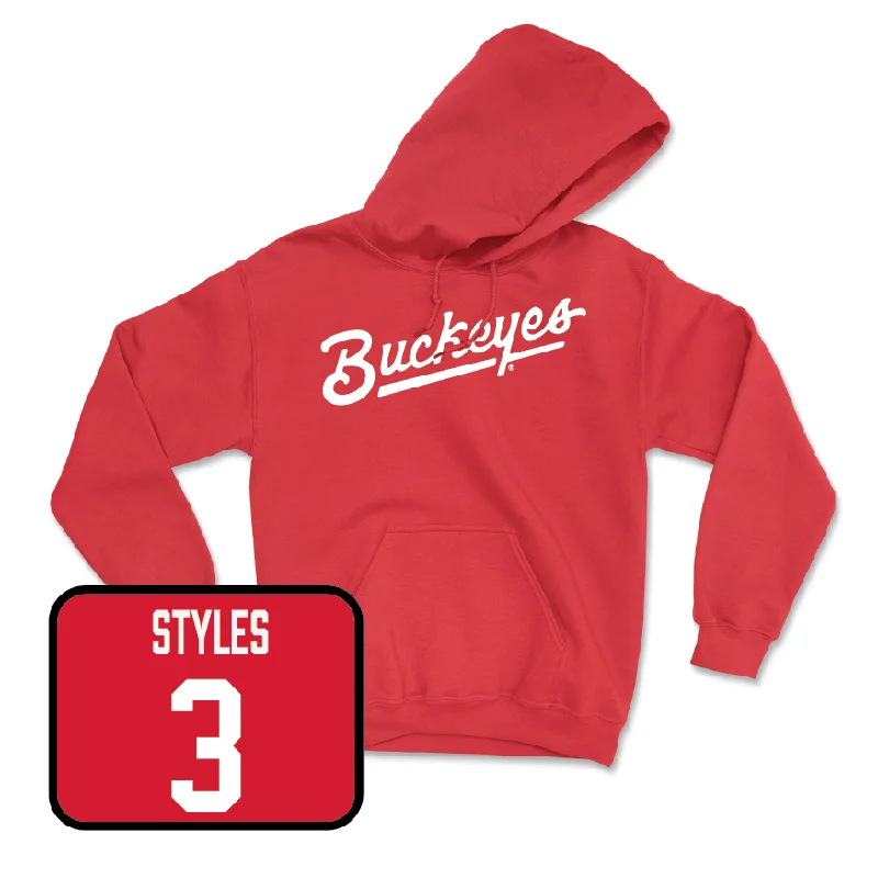 Red Football Script Hoodie - Lorenzo Styles