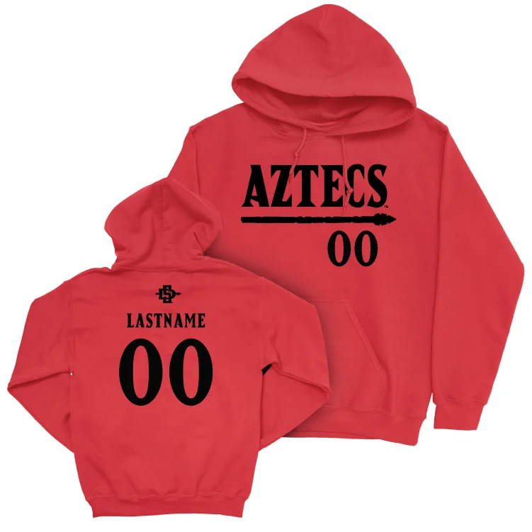 SDSU Football Red Staple Hoodie   - Ryan Weinberg