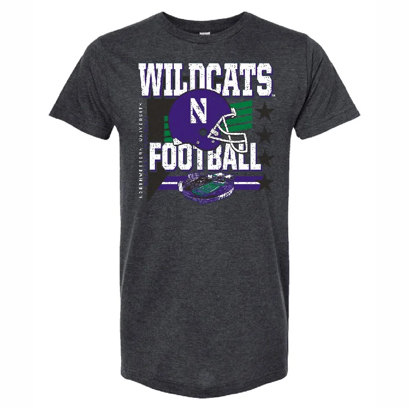 Northwestern Wildcats Helmet and Ryan Field T-Shirt