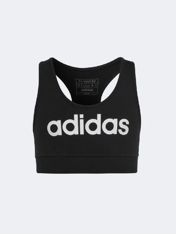 Adidas Lin Girls Sportswear T-Shirt Black/White