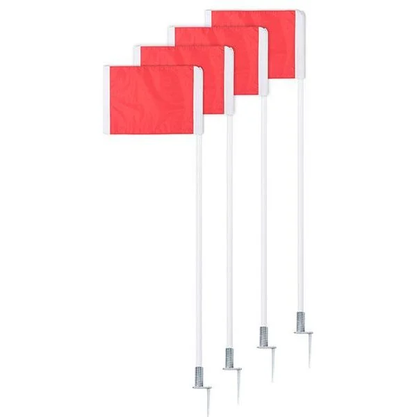 Champion Spring Loaded Steel Base Soccer Corner Flag Set SCF30