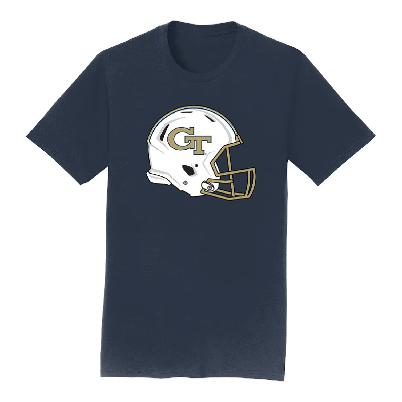 Georgia Tech Yellow Jackets Football Helmet Navy T-Shirt