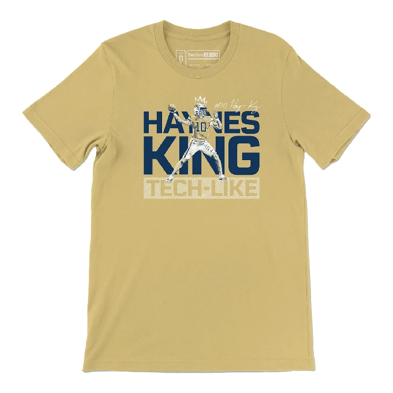 Georgia Tech Yellow Jackets Section 103 Student Athlete #10 Haynes King Tech Like T-Shirt