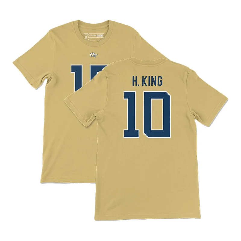 Georgia Tech Yellow Jackets Section 103 Student Athlete #10 Haynes King  T-Shirt