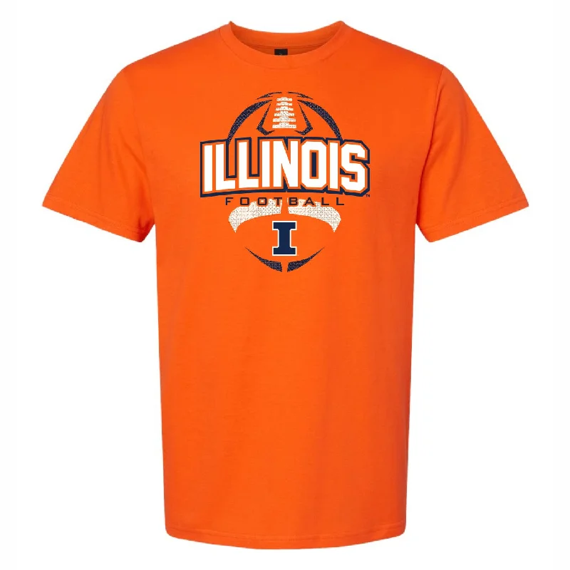 Illinois Fighting Illini Football Shape Short-Sleeve T-Shirt