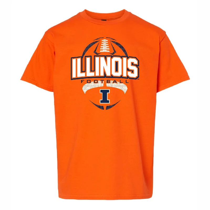 Illinois Fighting Illini Football Shape Youth Short-Sleeve T-Shirt