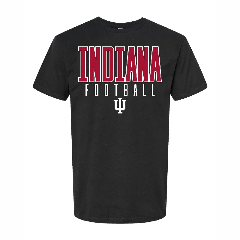 Indiana Hoosiers Football Black Logo T-Shirt