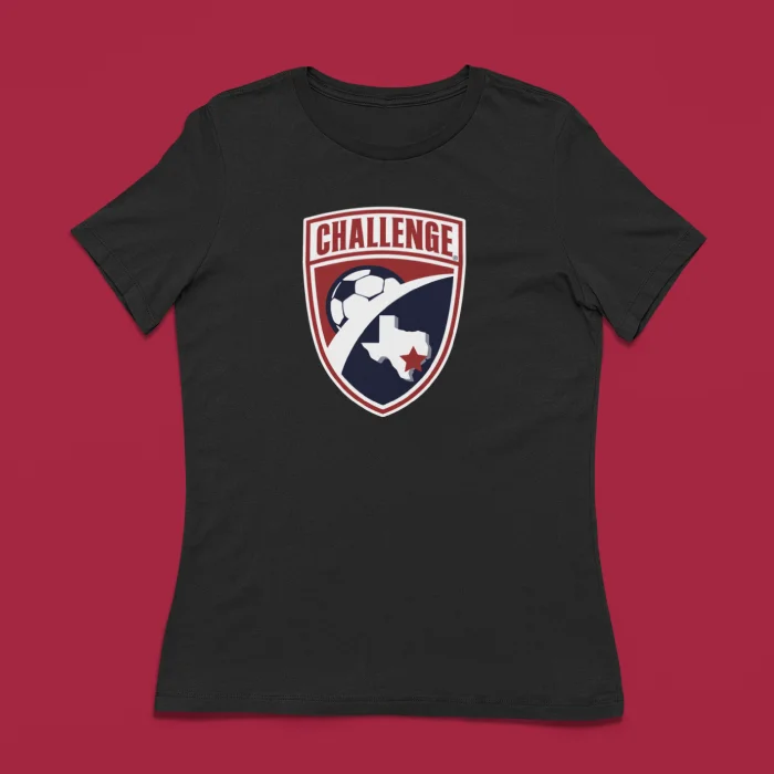 Ladies Black Challenge "Shield" Tee