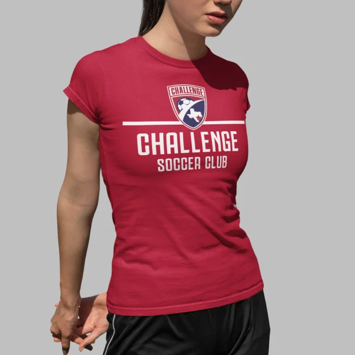 Ladies Red Challenge "CSC" Tee