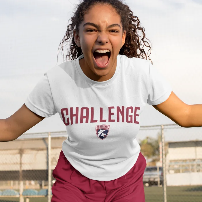 Ladies White Challenge "Arch" Tee