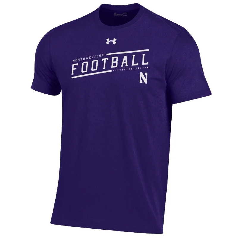 Northwestern Wildcats Men's Under Armour Football Purple T-Shirt